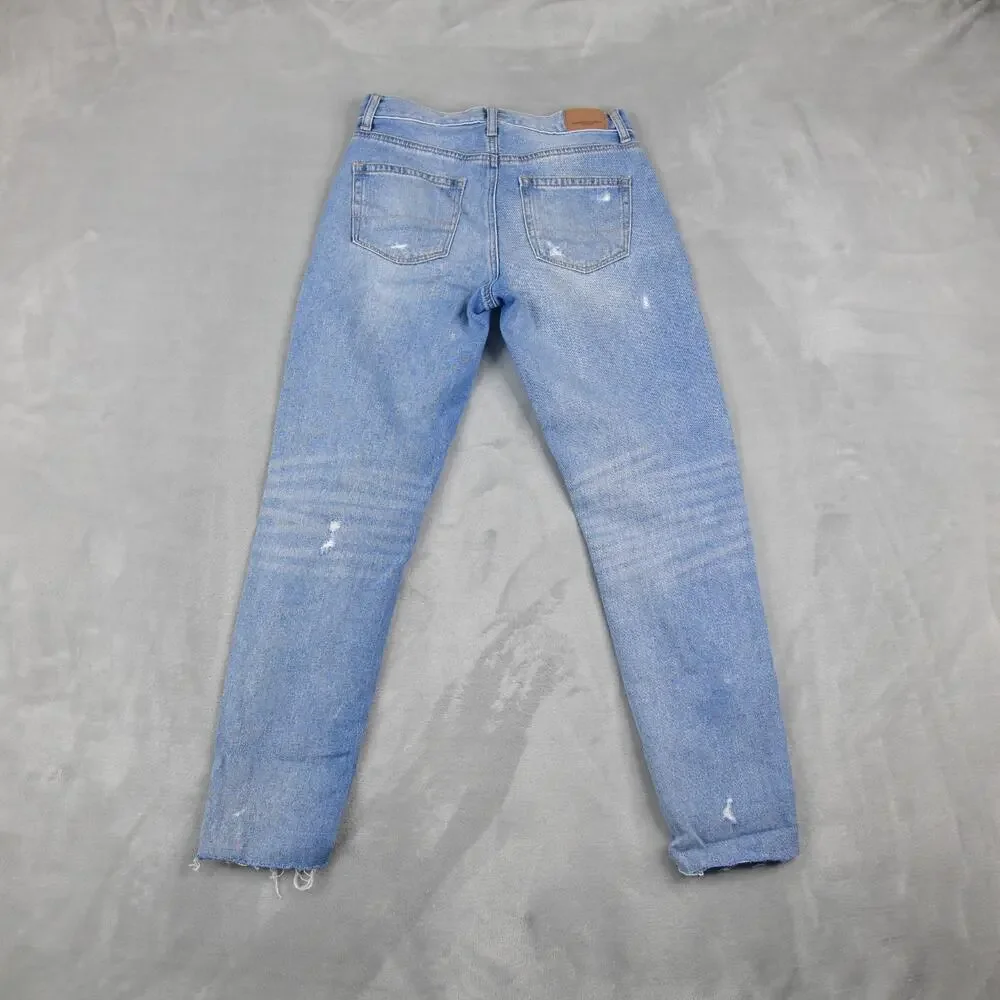 American Eagle Jeans Womens 0 (26x26) Mom Jeans Distressed Casaul Blue Denim